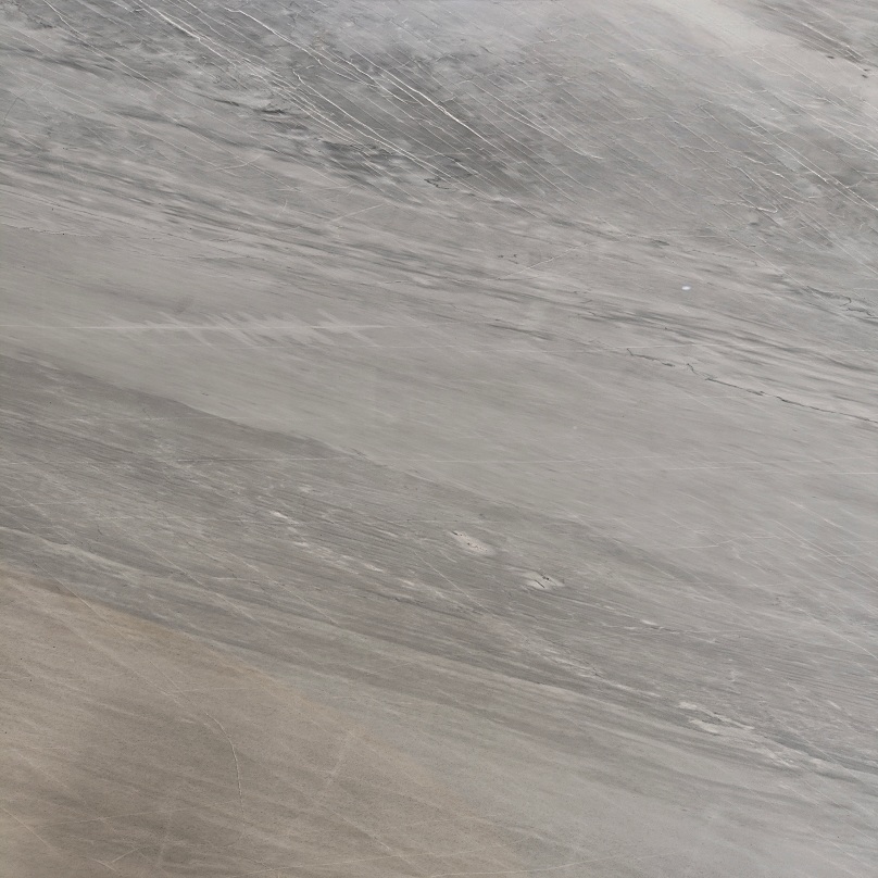 Stratus Grey Marble slab with soft diagonal grey veining polished finish