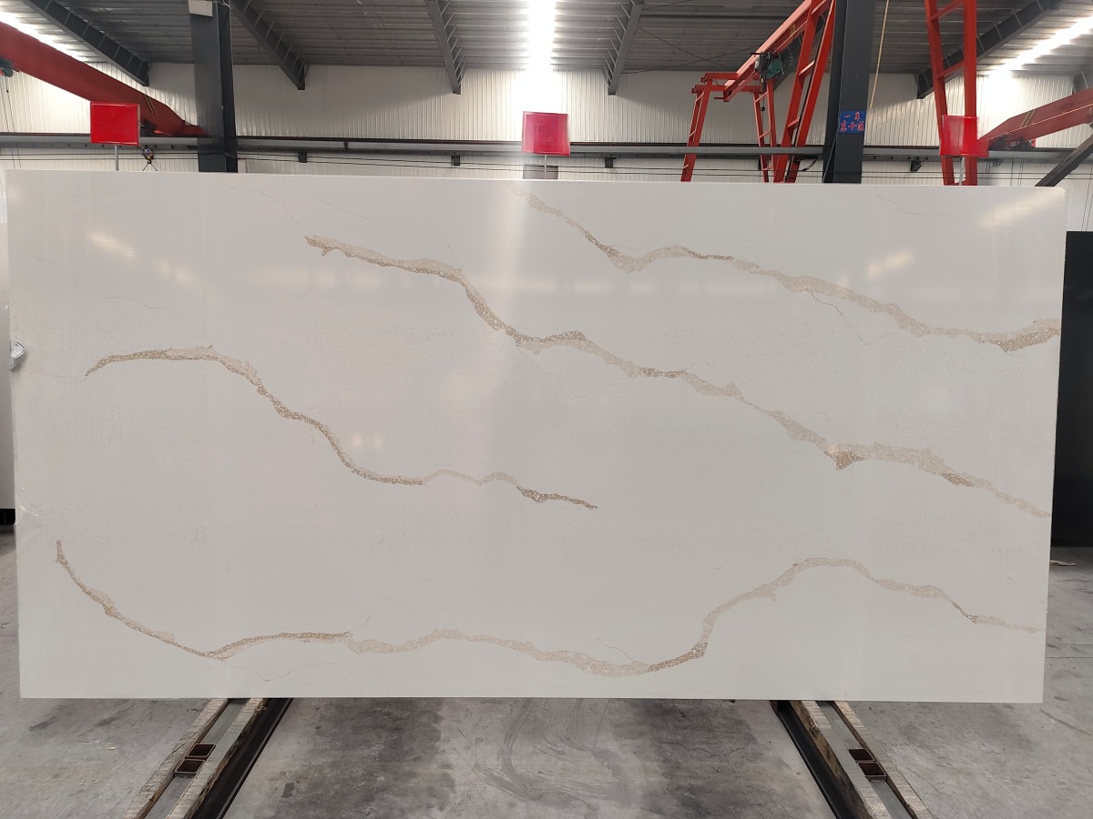 large quartz slab 3200 x 1600 x 20 mm for kitchen project
