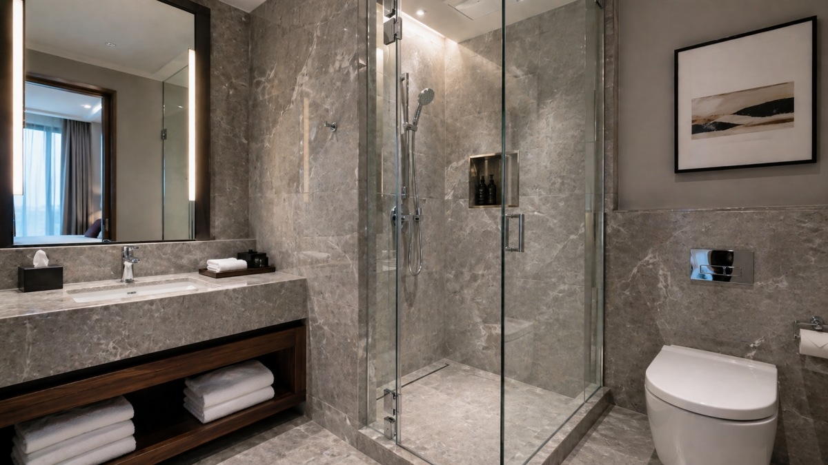 Stone vanity top for Repeated Hotel Applications from aoli stone