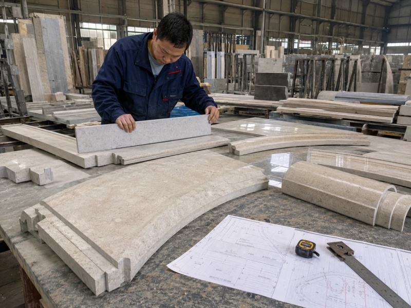 ¿Puede Aoli Stone fabricar piezas curvas, escaleras y revestimiento de columnas?