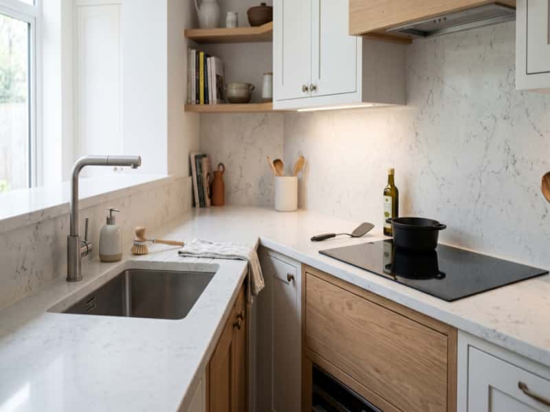 ¿Es la piedra de cuarzo adecuada para encimeras de cocina?