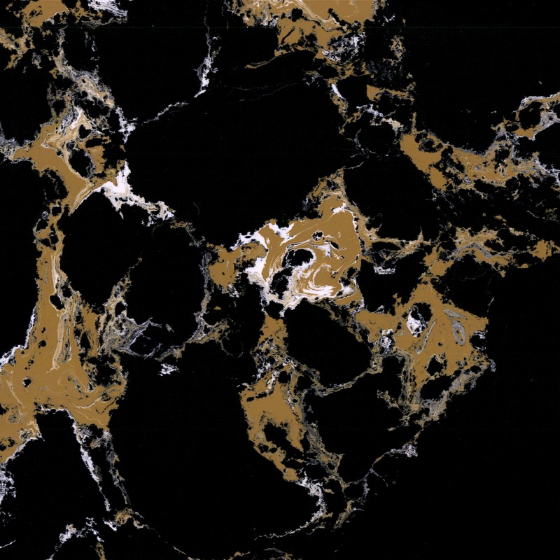 Black Portoro Gold Artificial Marble sample board for distributors and designers
