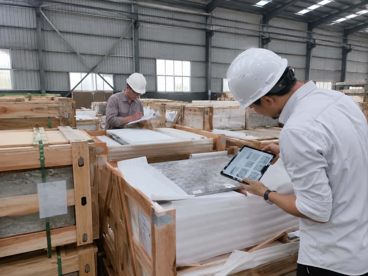Qué deben comprobar los compradores cuando llegue la piedra antes de la instalación.