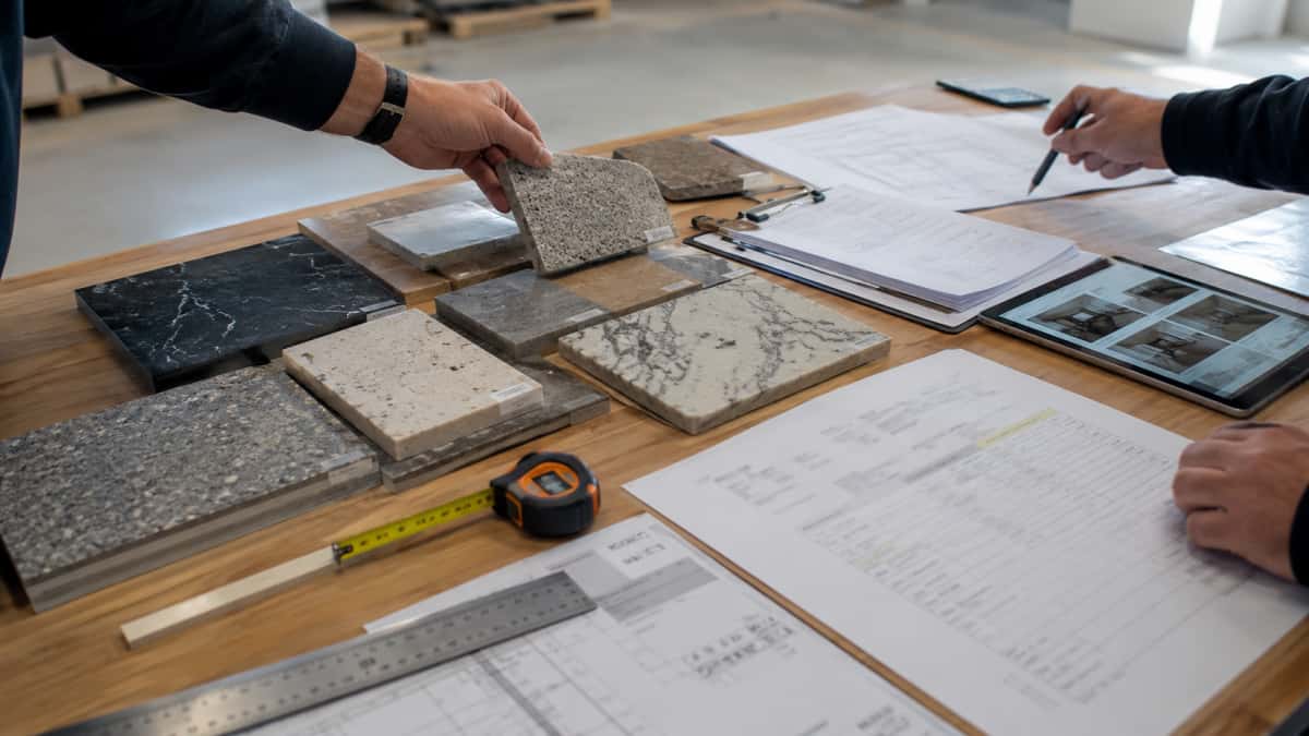 Stone supplier checklist review with samples drawings and project documents