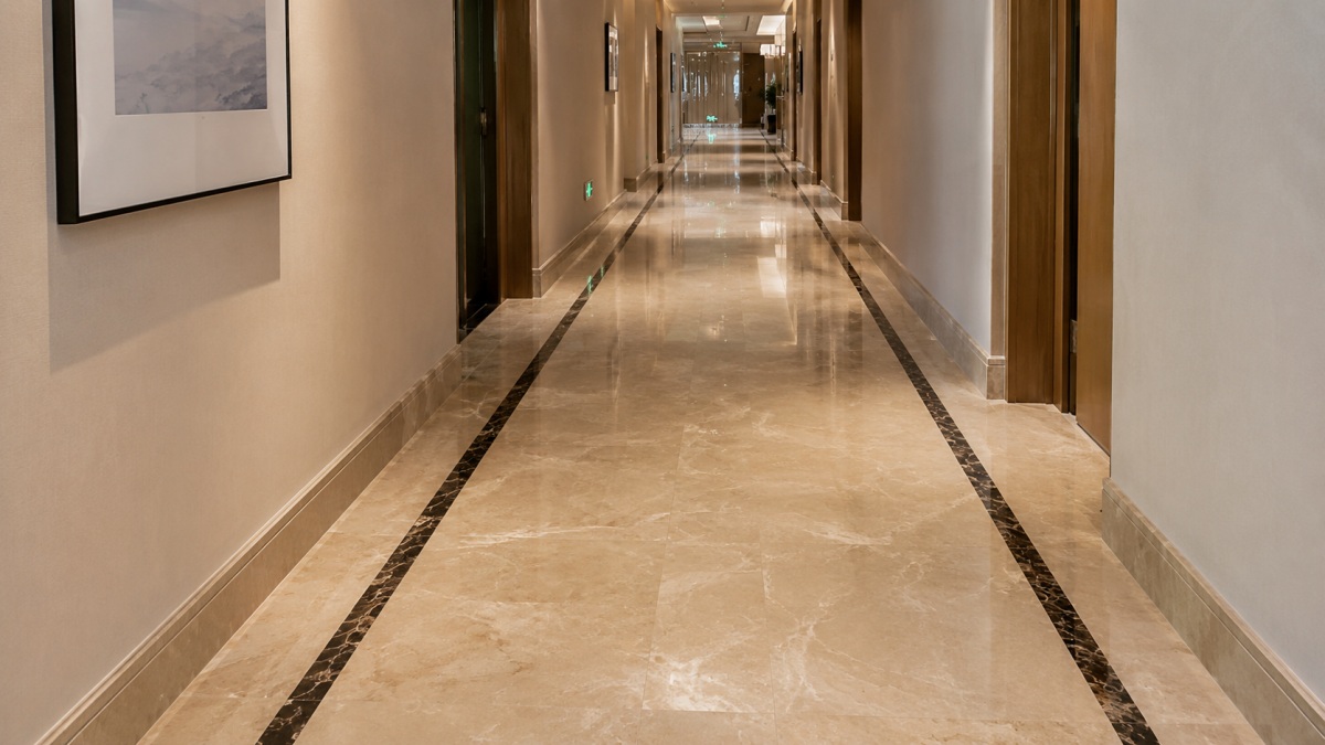 artificial-marble-commercial-corridor-calm-design-hero Artificial marble commercial corridor with calm beige stone flooring and controlled visual rhythm