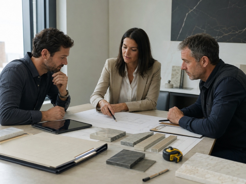 Qué deben confirmar los compradores de piedra sobre la responsabilidad de la instalación antes de que comience la producción.
