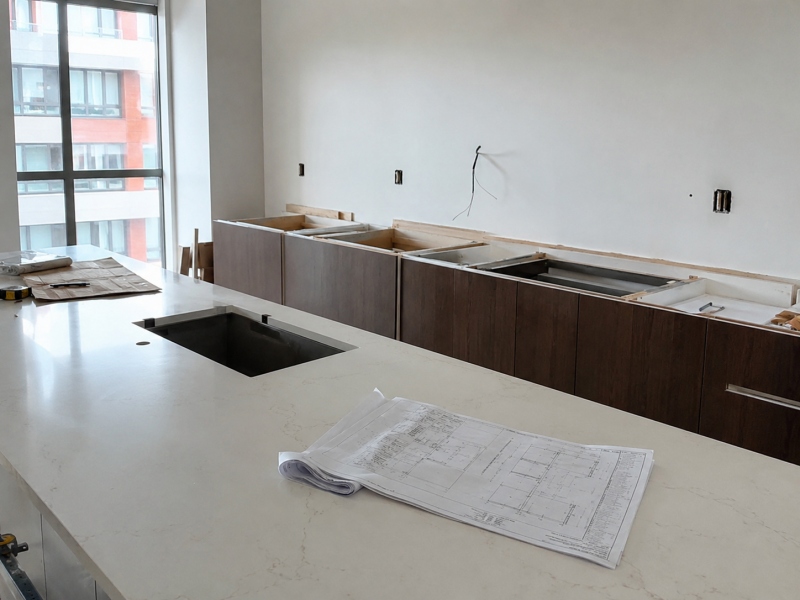 ¿Por qué los recortes para encimeras de cuarzo requieren más atención antes de su fabricación?