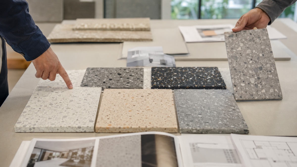 Terrazzo color range review for different importer market positions
