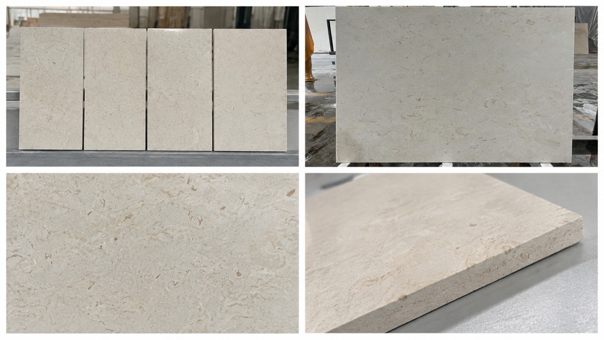Representative samples, full panels and profile evidence used to shortlist a limestone direction